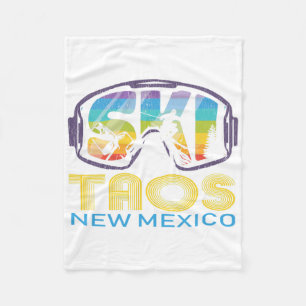 Ski Taos New Mexico Skiing Vacation Fleece Blanket