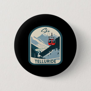 Ski Telluride Retro Vintage Style Telluride Skiing 6 Cm Round Badge