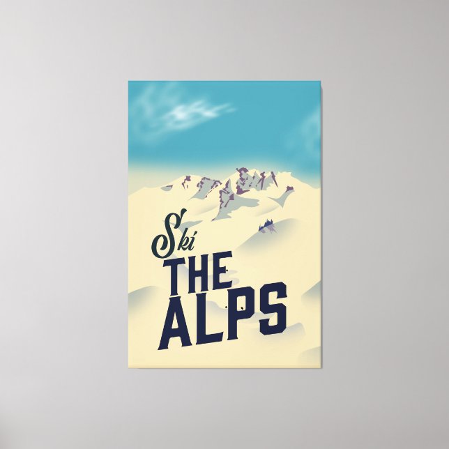 Ski The Alps Canvas Print (Front)