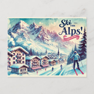 Ski the Alps Postcard