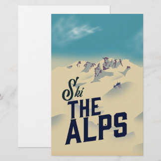 Ski The Alps Stationery