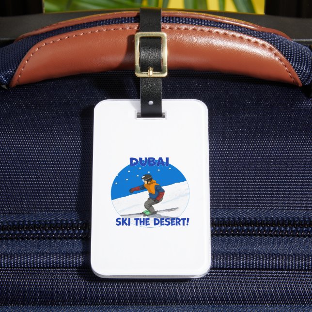 Ski The Desert, Dubai Luggage Tag (Front Insitu 2)