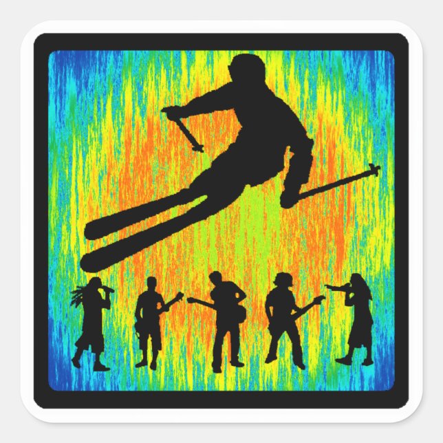 SKI THE PROVIDING SQUARE STICKER (Front)