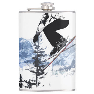Ski the Rockies - Banff Canada Hip Flask