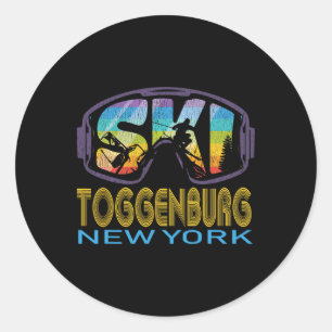 Ski Toggenburg New York Skiing Vacation Classic Round Sticker