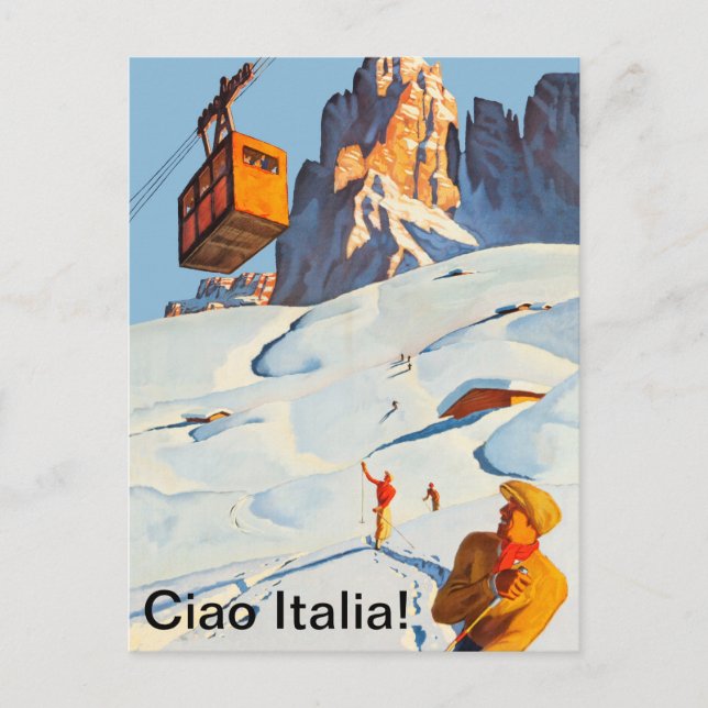 Ski Track in Italy Postcard (Front)