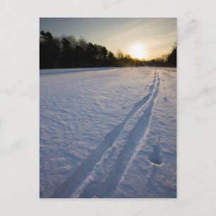 Ski tracks at the Willowbrook Farm Preserve in Postcard