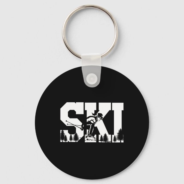 Ski Trip Skiing  Key Ring (Front)