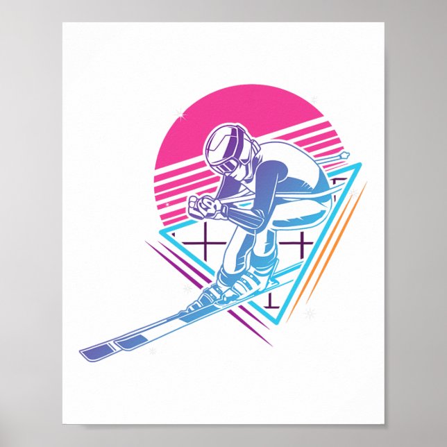Ski Trip Skiing Retro Vintage 80s 90s  Poster (Front)