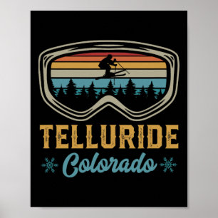 Ski Trip To Telluride Colorado 70s Style Mountain  Poster