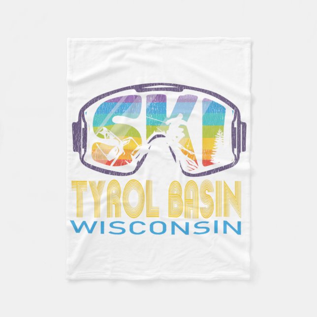 Ski Tyrol Sin Wisconsin Skiing Vacation  Fleece Blanket (Front)