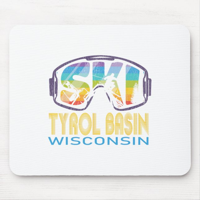 Ski Tyrol Sin Wisconsin Skiing Vacation  Mouse Mat (Front)