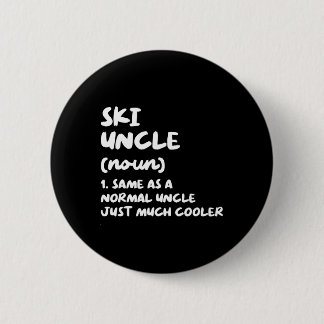 Ski Uncle Definition Skiing Funny Sports  6 Cm Round Badge