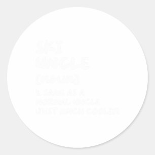 Ski Uncle Definition Skiing Funny Sports  Classic Round Sticker