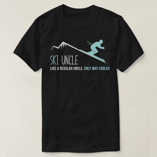 Ski Uncle  Funny Cute Winter Skiing Gift  T-Shirt (Design Front)
