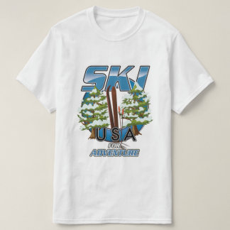 Ski USA For adventure logo. T-Shirt