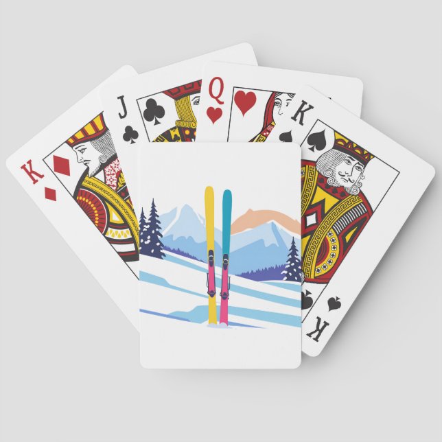 Ski Vacation Playing Cards (Back)