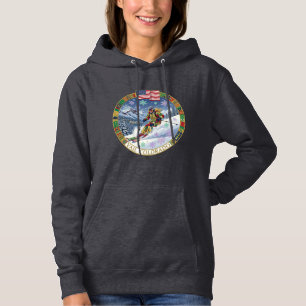 Ski Vail, Colorado, Woman Skier Hoodie