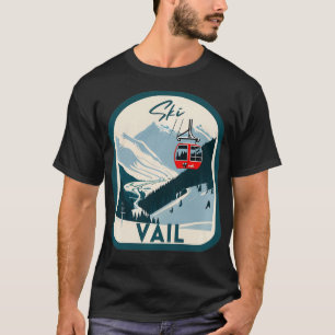 Ski Vail Retro Vintage Style Vail Skiing T-Shirt