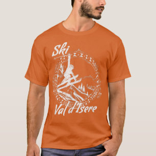 Ski Val d'Isere, France Vintage Snow Skiing Vacati T-Shirt
