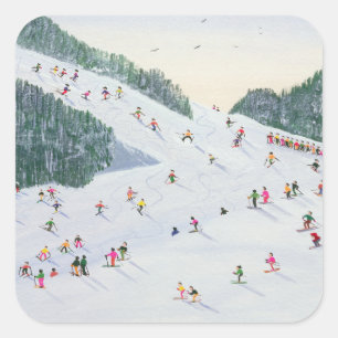 Ski-vening 1995 square sticker