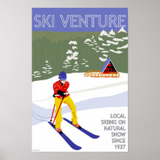 Ski Venture Poster 12"x18"
