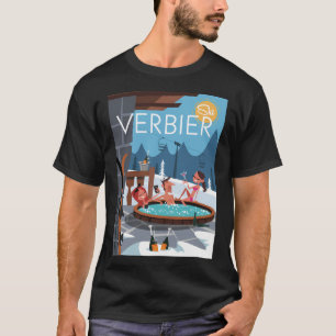 Ski Verbier Poster T-Shirt
