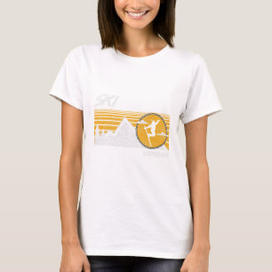 Ski Verbier Retro Switzerland Skiing Tee