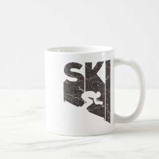Ski Vintage Skier Retro Skiing Lover Downhill Ski Coffee Mug