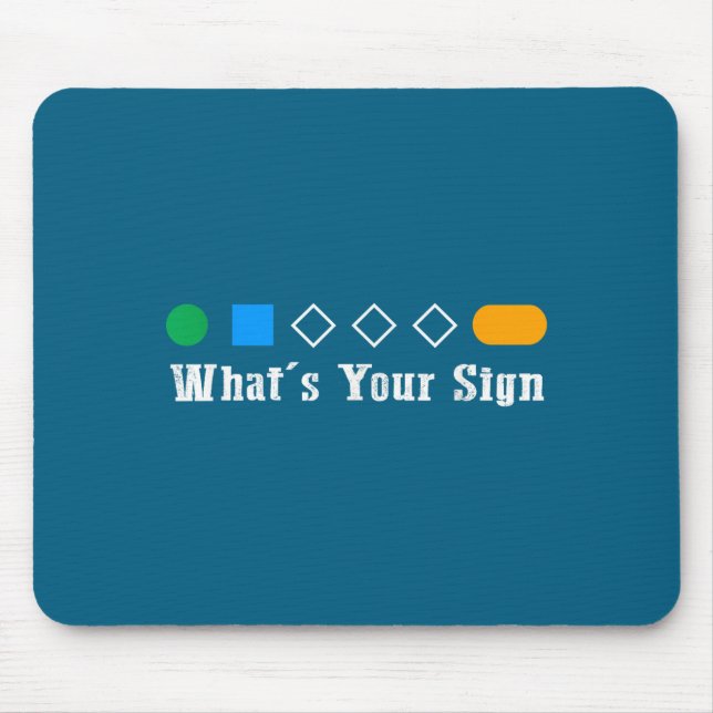 Ski What Is Your Sign Funny Skier Men Snowboard Sk Mouse Mat (Front)