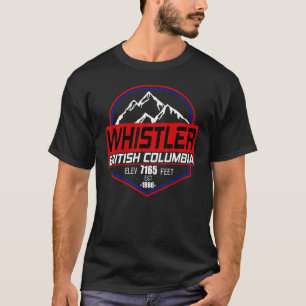 Ski Whistler B C Canada Skiing and Mountain Biking T-Shirt