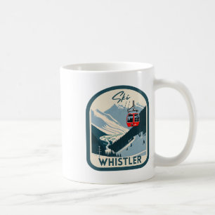 Ski Whistler Retro Vintage Style Whistler Skiing Coffee Mug