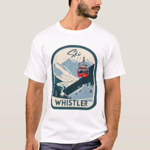 Ski Whistler Retro Vintage Style Whistler Skiing T-Shirt