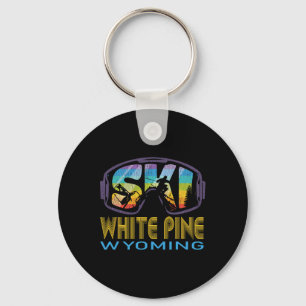 Ski White Pine Wyoming Skiing Vacation  Key Ring