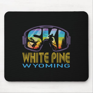 Ski White Pine Wyoming Skiing Vacation Mouse Mat