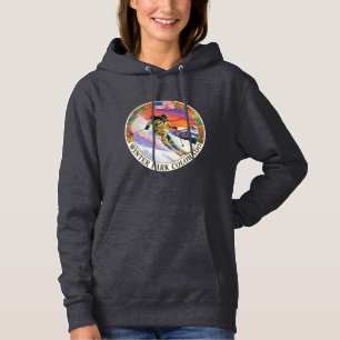 Ski Winter Park, Colorado, Woman Skier Hoodie