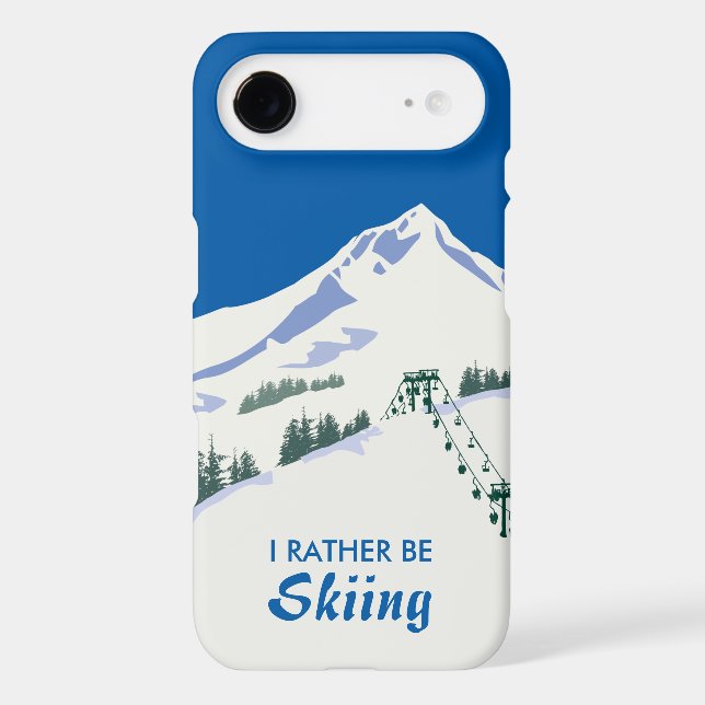 Ski Winter Scene iPhone Case (Back)