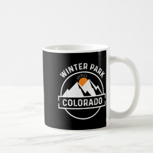 Ski winter skiing snow - vintage winter park coffee mug