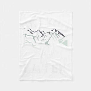 Ski You Later Outdoor Snow Adventure Skiing Fleece Blanket