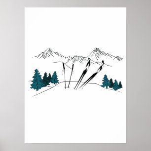 Ski You Later Ski Scene Winter Sports Poster