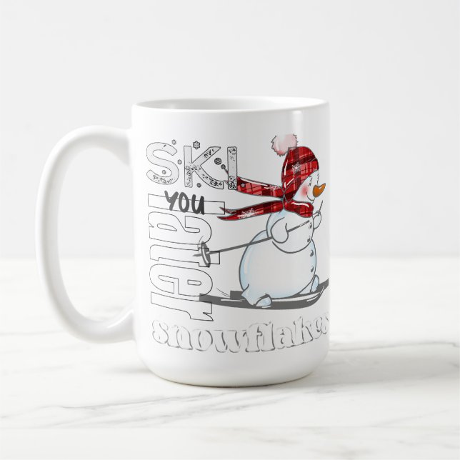 Ski you later, snowflakes! coffee mug (Left)
