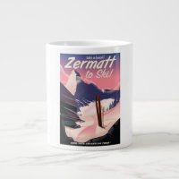 Ski Zermatt retro vacation poster