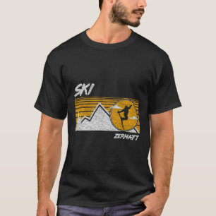 Ski Zermatt Switzerland Retro Skiing Tee