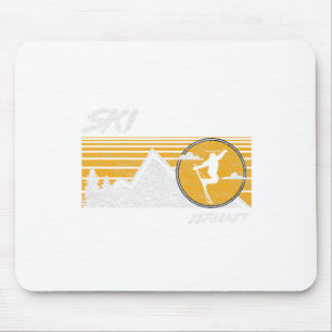 Ski Zermatt Switzerland Retro Skiing Tee Mouse Mat