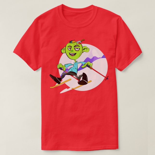 Ski Zombie T-Shirt (Design Front)