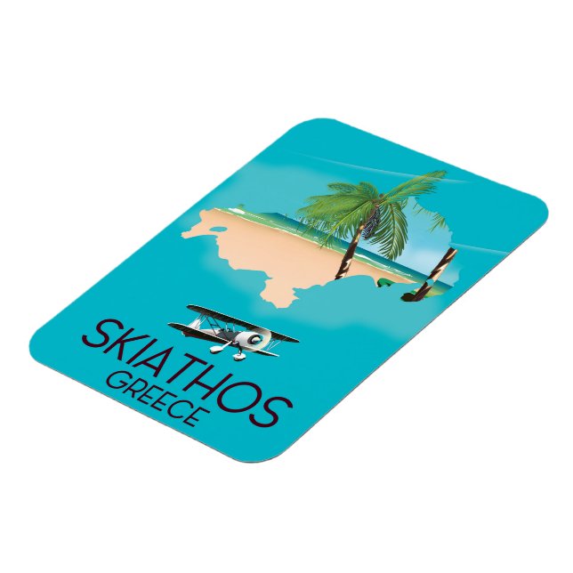 Skiathos Greece travel poster Magnet (Left Side)