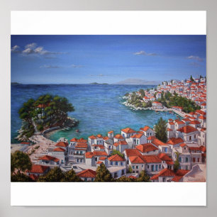 Skiathos Harbor 1(light) Poster