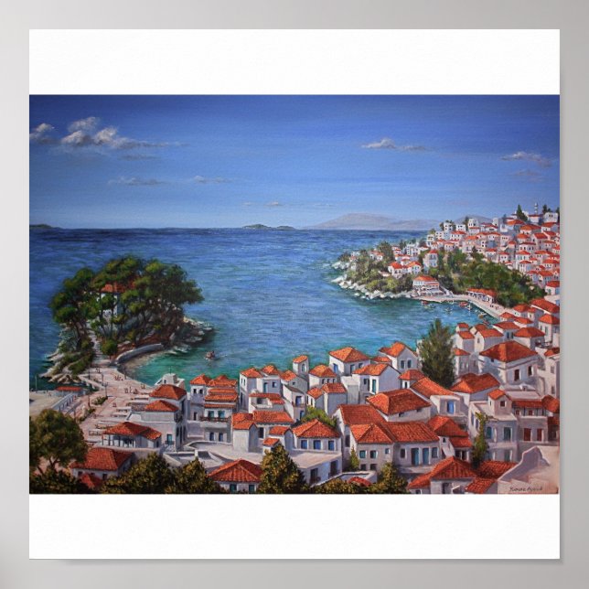 Skiathos Harbor 1(light) Poster (Front)