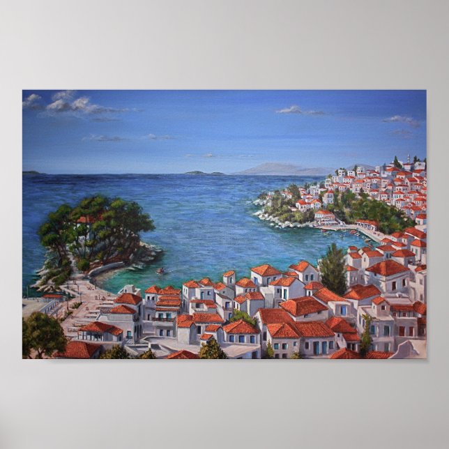 Skiathos Harbour 1(light) Poster (Front)