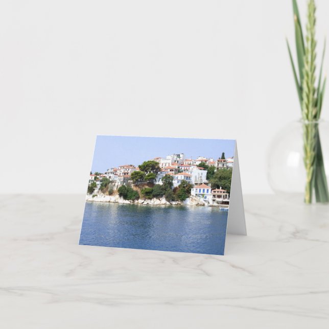 Skiathos Island, Greece Blank Note Card (Front)